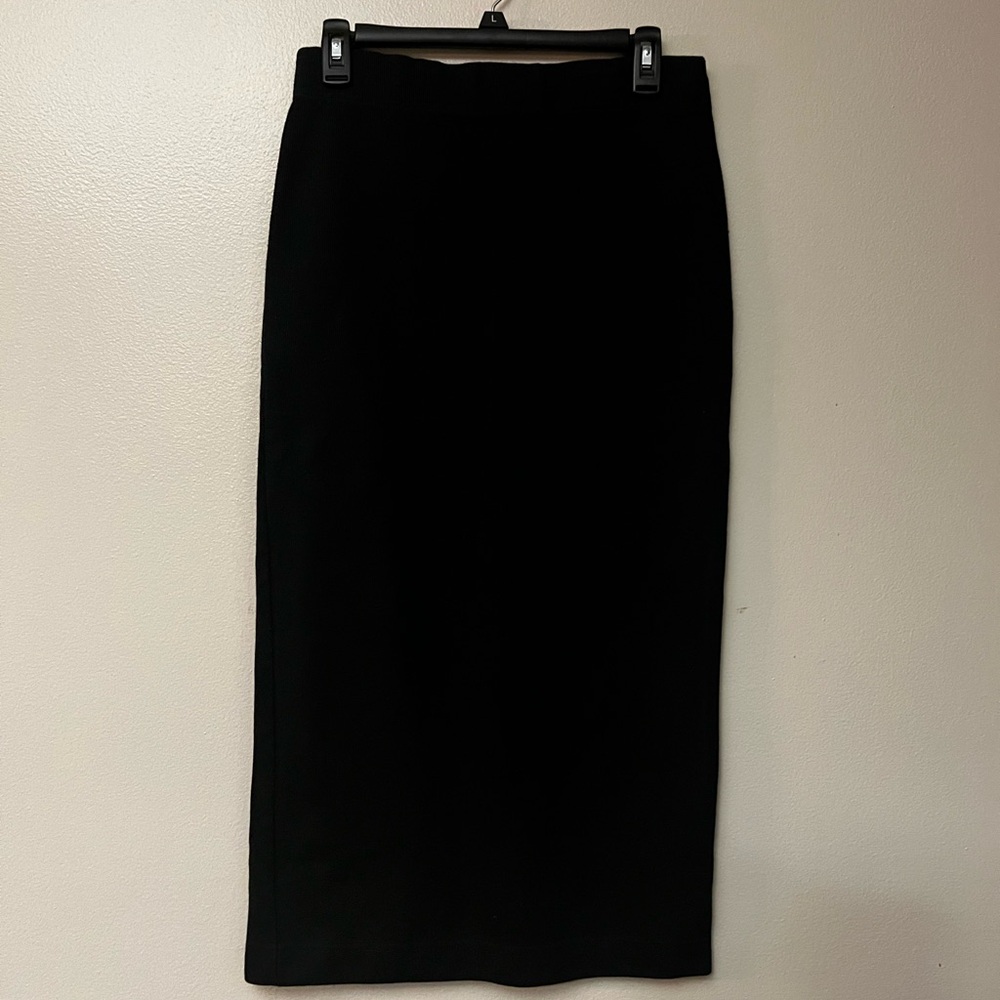 Black knit, express, pencil, long skirt